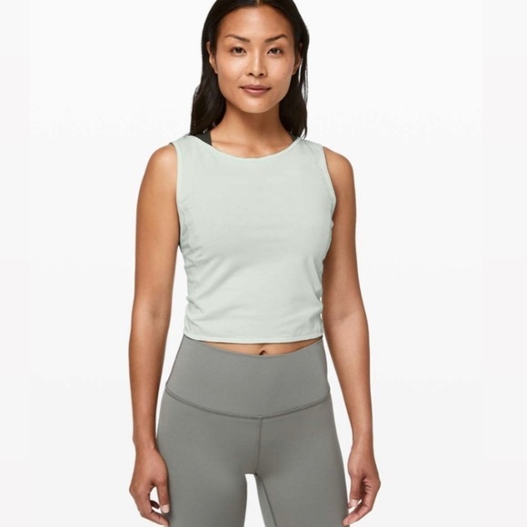 Lululemon Turn to Tie Wrap Tank Top Polar Ice Green - Picture 2 of 8